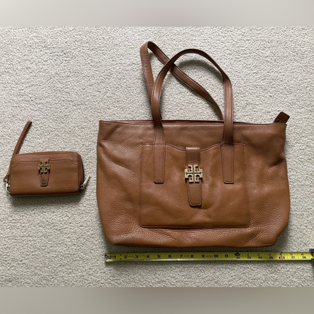 TORY BURCH GENUINE LEATHER BAG AND WALLET